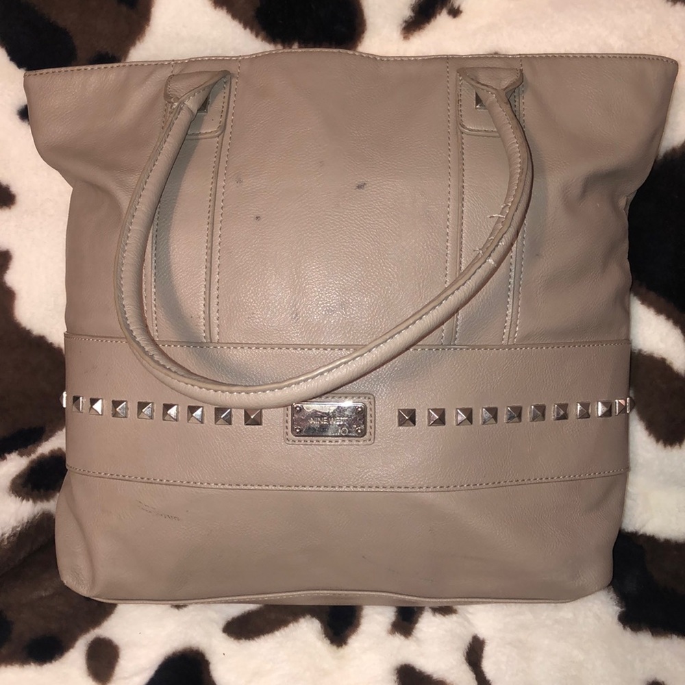 SOLD Taupe Studded Nine West Purse